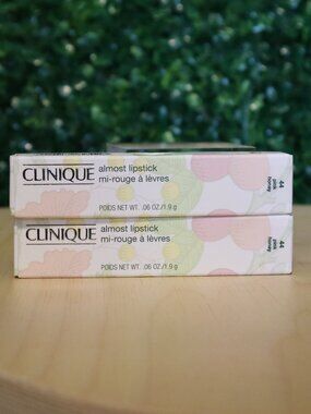 2X Clinique Almost Lipstick, 44 PINK HONEY, 1.9g NIB